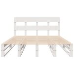 vidaXL Cadre de lit sans matelas blanc 120x190 cm bois de pin massif