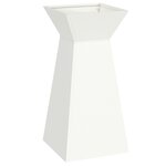 vidaXL Pots de jardin en pilier 2 Pièces  avec bol blanc de 35x35x73 cm en acier.