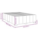 vidaXL Cadre de lit sans matelas noir 140x200 cm tissu