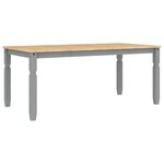 vidaXL Table à manger Corona gris 180x90x75 cm bois massif de pin