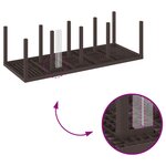 vidaXL Ensemble de Salle à Manger de Jardin de 11 Pièces avec Coussins Marron Rattan Poly