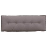 vidaXL Coussin de Dos Taupe 140 x 19 x 50 cm tissu