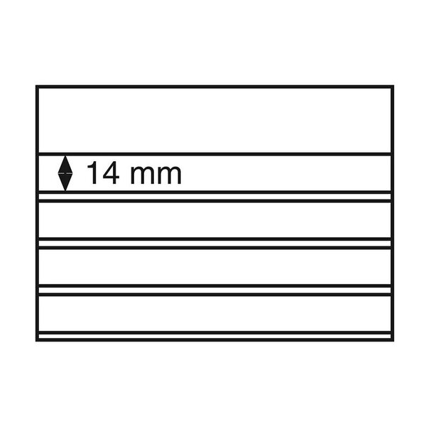 Cartes de classement à 4 bandes pour timbres  158 x 113mm.