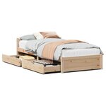 vidaXL Cadre de lit sans matelas 90x200 cm bois de pin massif