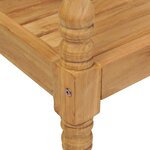 vidaXL Chaises Batavia lot de 2 et coussins rouges Bois de teck massif