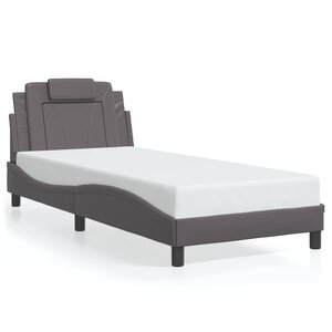 vidaXL Cadre de lit Viana sans matelas gris 90x190 cm similicuir