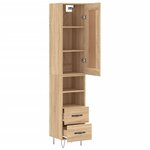 vidaXL Buffet haut Chêne sonoma 34 5x34x180 cm Bois d'ingénierie