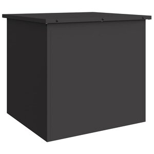 vidaXL Boîte de Rangement Extérieure Noir 55 x 50 5 x 50 cm Acier