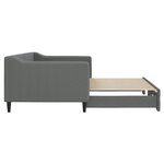 vidaXL Lit de jour avec gigogne sans matelas gris foncé 90x200 cm