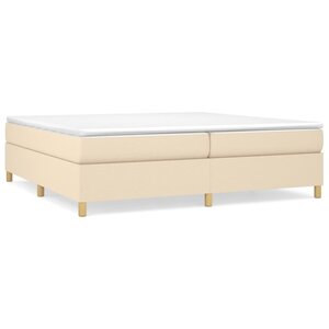 vidaXL Cadre de lit sans matelas crème 200x200 cm tissu