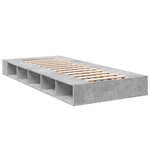 vidaXL Cadre de lit sans matelas gris béton 75x190 cm