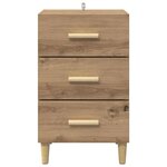 vidaXL Cabinet de chevet avec tiroir chêne artisanal 40 x 40 x 66 cm