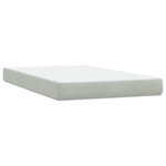 vidaXL Sommier à lattes de lit et matelas gris clair 120x210cm velours