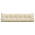 vidaXL Coussin de Dos Crème 180 x 24 x 50 cm tissu