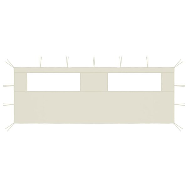 vidaXL Paroi latérale de belvédère avec fenêtres 6x2 m Crème