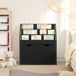 vidaXL Bibliothèque pour enfants avec tiroir Noir 60 x 29 5 x 69 cm
