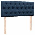 vidaXL Cadre de lit ottoman avec matelas bleu 120x190 cm tissu