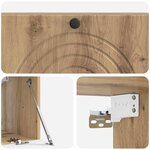 vidaXL Meuble TV mural 98 x 31 x 30 cm Chêne artisanal