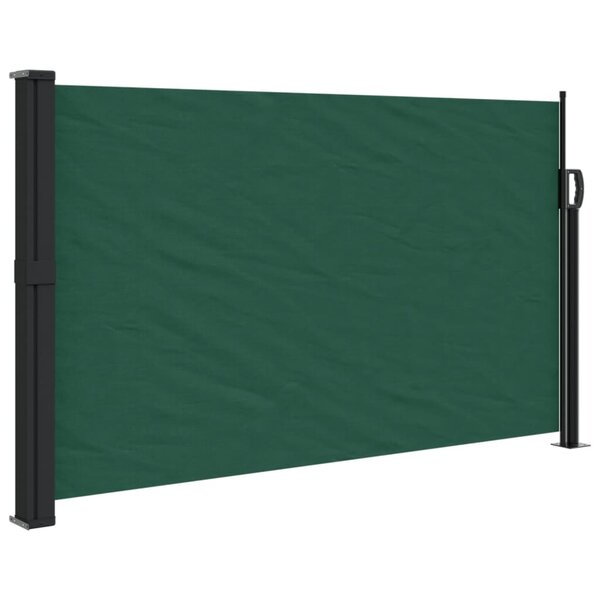 vidaXL Auvent latéral rétractable vert foncé 120x300 cm