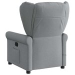 vidaXL Fauteuil de massage inclinable Gris clair Tissu