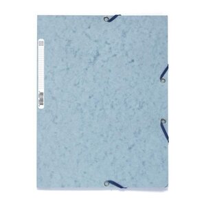 EXACOMPTA - Chemise a élastiques 3 rabats - 24 x 32 - Carte lustrée 390G - Couleur gris tourterelle