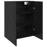 vidaXL Armoires Murailles 2 Pièces Chêne noir 69 5 x 34 x 90 cm