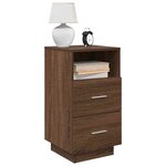 vidaXL Tables de chevet 2 Pièces avec 2 tiroirs chêne marron 36x36x68 cm