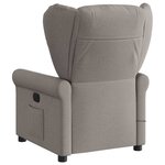 vidaXL Fauteuil de massage inclinable électrique Taupe Tissu