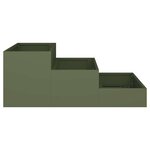 vidaXL Cache-pot de jardin Vert olive 90 x 90 x 35 cm