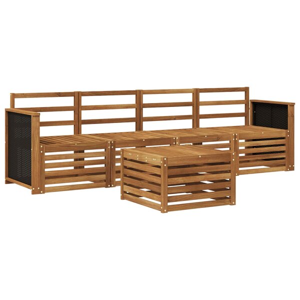 vidaXL Ensemble de canapés d'extérieur 5 pc Naturel