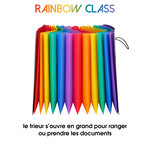 Trieur accordéon 12 positions - Format A4 - Rainbow Class