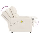 Vidaxl fauteuil de massage beige tissu microfibre