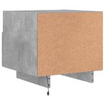 vidaXL Table de chevet avec lumières LED gris béton 40x39x37 cm