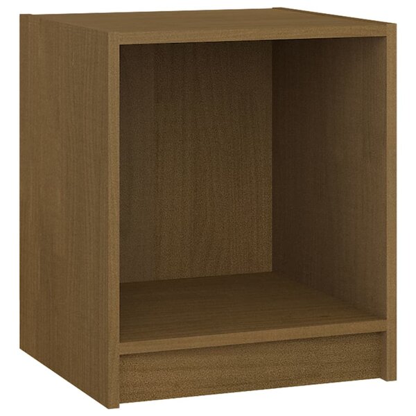 vidaXL Table de chevet Marron miel 35 5x33 5x41 5cm Bois de pin massif