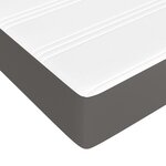 vidaXL Sommier à lattes de lit avec matelas Gris 90x200 cm Similicuir
