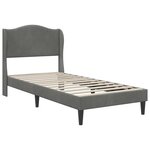 vidaXL Cadre de lit avec tête de lit Gris foncé 80 x 200 cm Velours