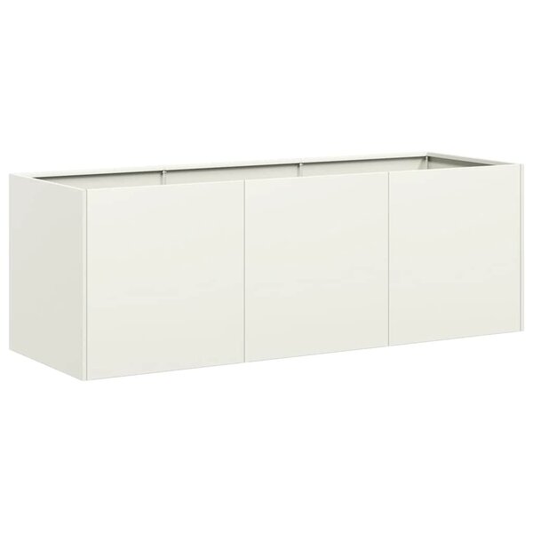 vidaXL Jardinière blanc 120x40x40 cm acier laminé à froid
