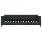 vidaXL Lit de jour avec matelas noir 100x200 cm tissu