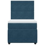 vidaXL Sommier à lattes de lit avec matelas Bleu foncé 100x200 cm