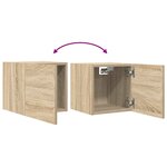 vidaXL Meubles TV muraux 2 Pièces Chêne sonoma 30 5x30x30 cm
