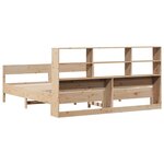 vidaXL Lit bibliothèque sans matelas 200x200 cm bois massif de pin