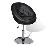 vidaXL Tabouret de bar Noir Similicuir