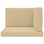 vidaXL Coussin de canapé d'extérieur 3 Pièces Beige Polyester