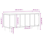 vidaXL Armoire à disques gris béton 100x38x48 cm bois d'ingénierie