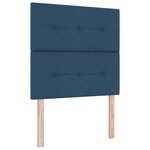 vidaXL Lit avec sommier à ressorts et matelas & banc bleu 120x200 cm tissu