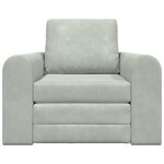 vidaXL Canapé Lit 2-en-1 Gris Clair 98x71x83 cm Velours