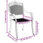 Chaises de jardin vidaXL 2 Pièces en aluminium coulé bronze