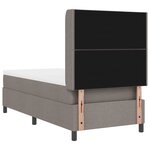 vidaXL Lit box spring avec matelas Taupe 100x200 cm en tissu