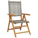 vidaXL Ensemble de salle à manger pour jardin 7 Pièces Gris