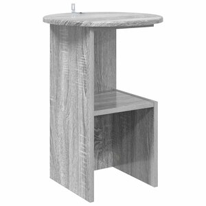 vidaXL Table d'appoint Sonoma gris Ø 39 5 x 55 cm Bois d'ingénierie